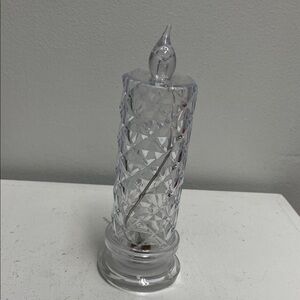 Elegant Clear Crystal Candle Holder